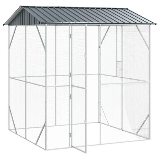 Volière Jardin Acier Galvanisé Esthétique 215x208cm Anthracite - ComfortXL Outdoor Living - Image 2