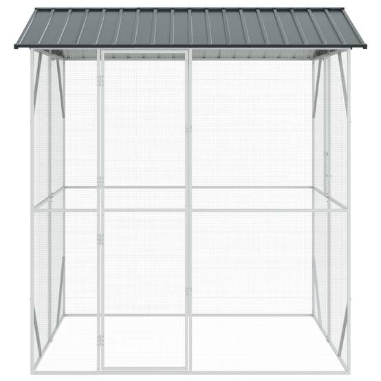 Volière Jardin Acier Galvanisé Esthétique 215x208cm Anthracite - ComfortXL Outdoor Living - Image 3