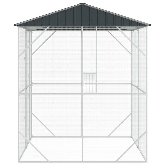 Volière Jardin Acier Galvanisé Esthétique 215x208cm Anthracite - ComfortXL Outdoor Living - Image 4