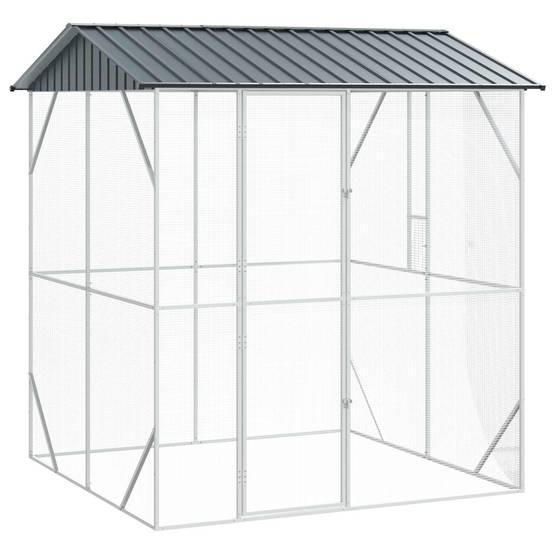 Volière Jardin Acier Galvanisé Esthétique 215x208cm Anthracite - ComfortXL Outdoor Living - Image 1