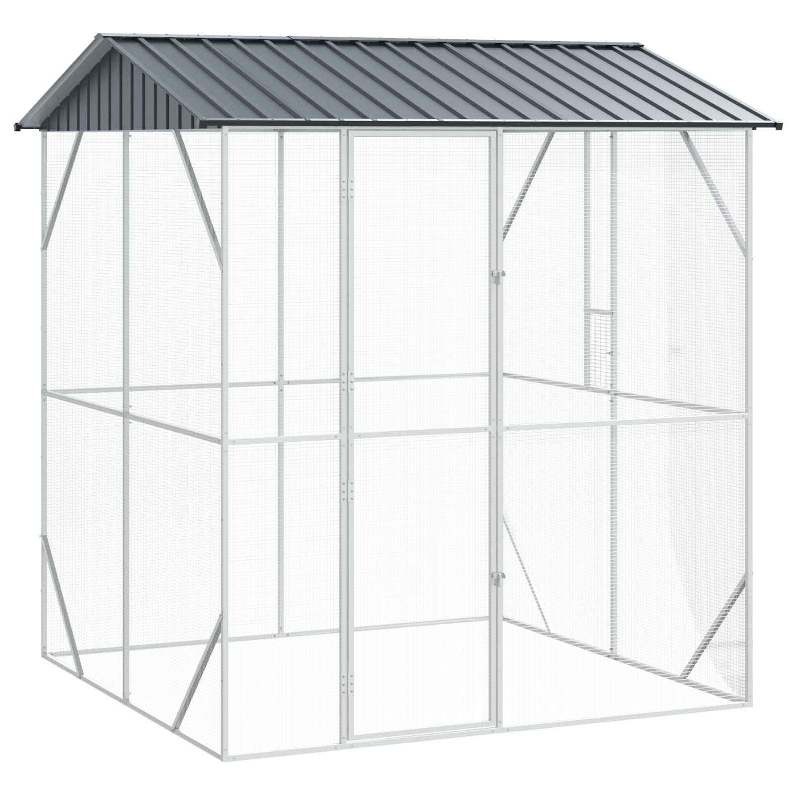 Volière Jardin Acier Galvanisé Esthétique 215x208cm Anthracite - ComfortXL Outdoor Living - Image 1