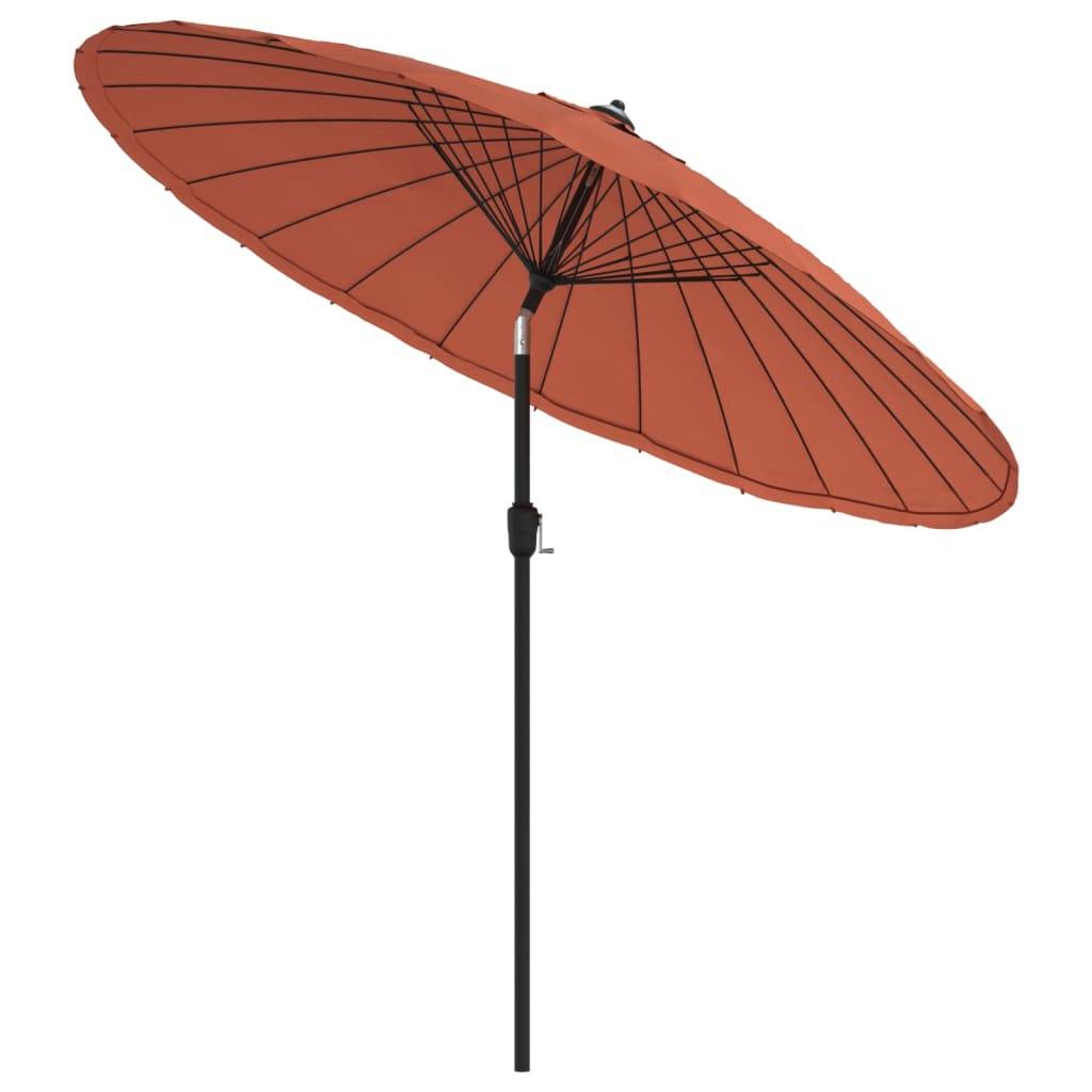 Helloshop26 - Parasol d'extérieur et mât avec aluminium 270 cm terre cuite - Imagen 2