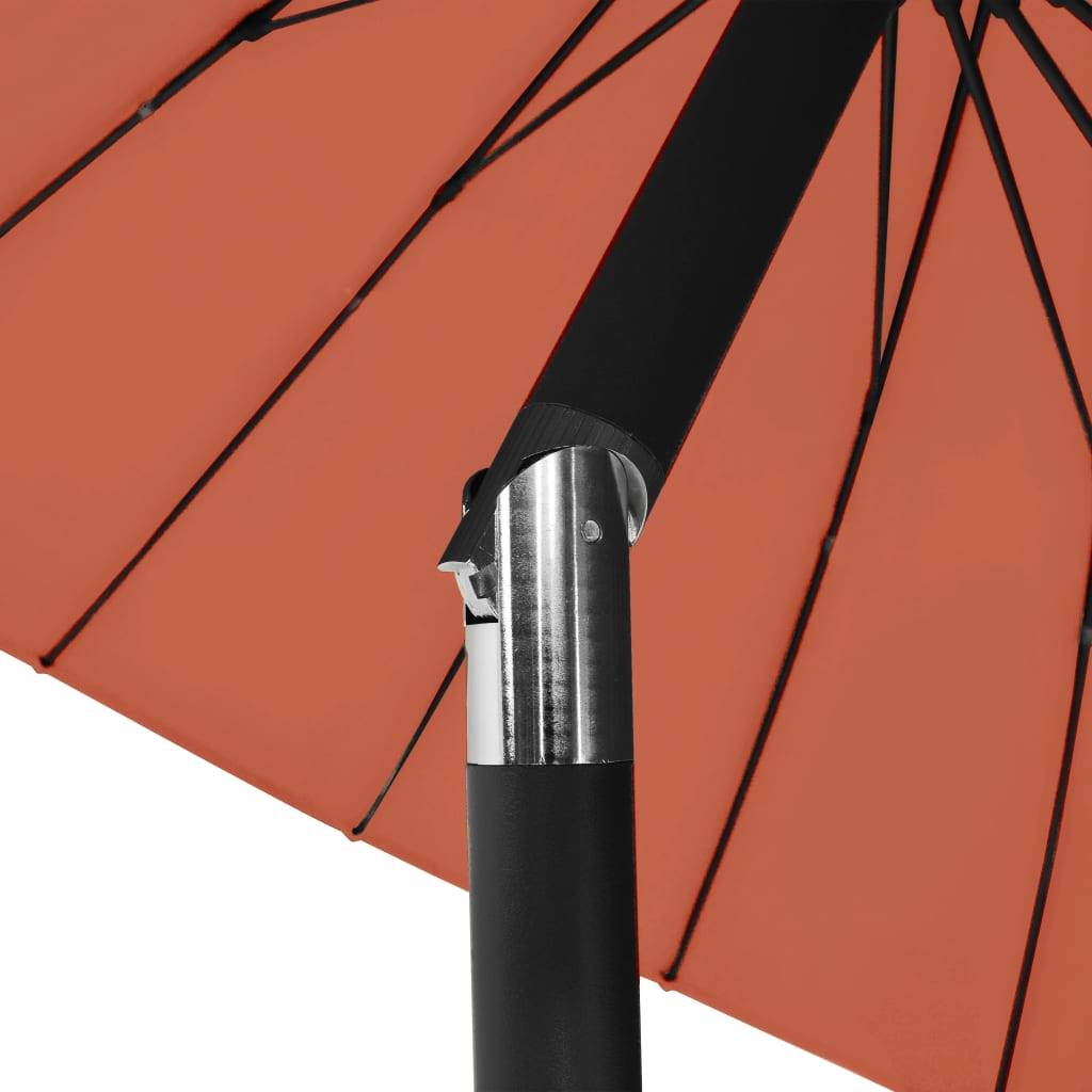 Helloshop26 - Parasol d'extérieur et mât avec aluminium 270 cm terre cuite - Imagen 5