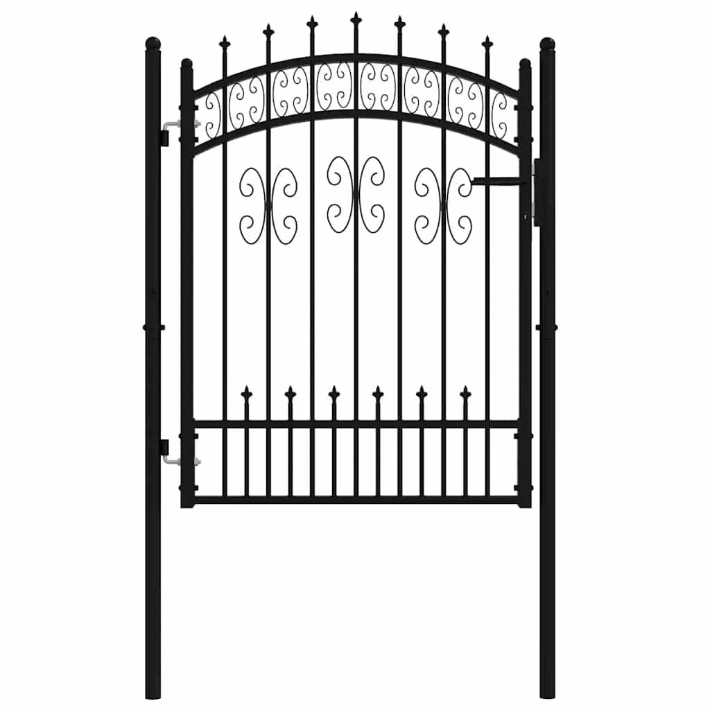 ComfortXL - Portillon de Jardin Sécurisé Acier Pointe de Lance pour Clôture Noir 103x125 cm – ComfortXL Outdoor Living - Image 3