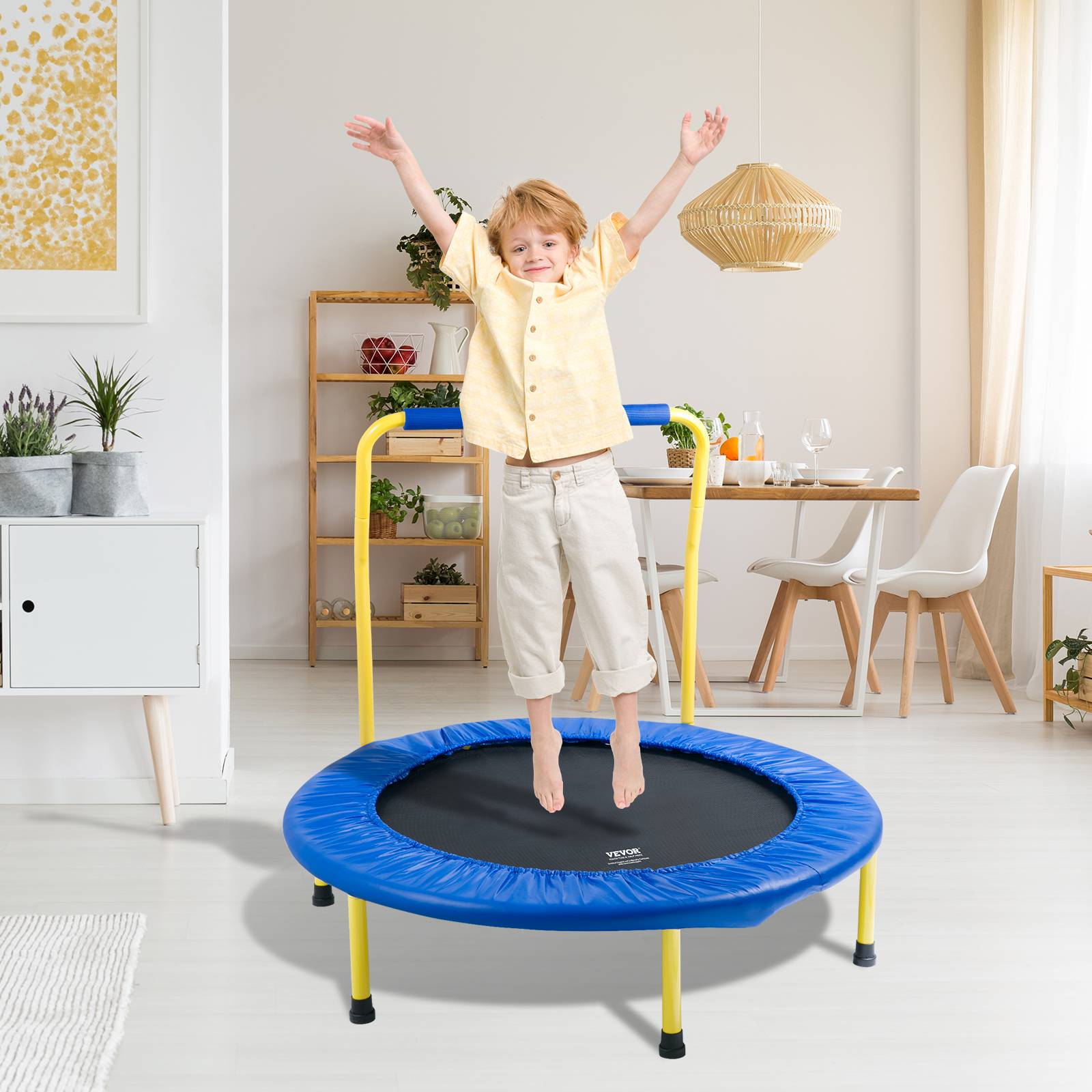VEVOR Trampoline enfants 92 cm, pliable. Poignée mousse, pour 3 ans et plus. - Image 8