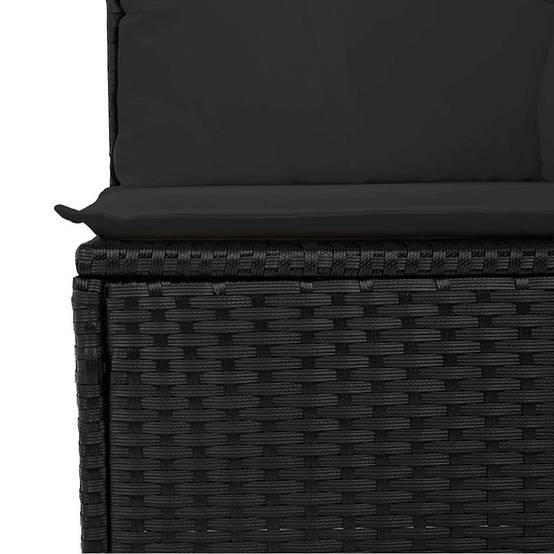 ComfortXL - Salon de jardin 9 places résine tressée avec table à hauteur réglable Noir – ComfortXL Outdoor Living - Image 8