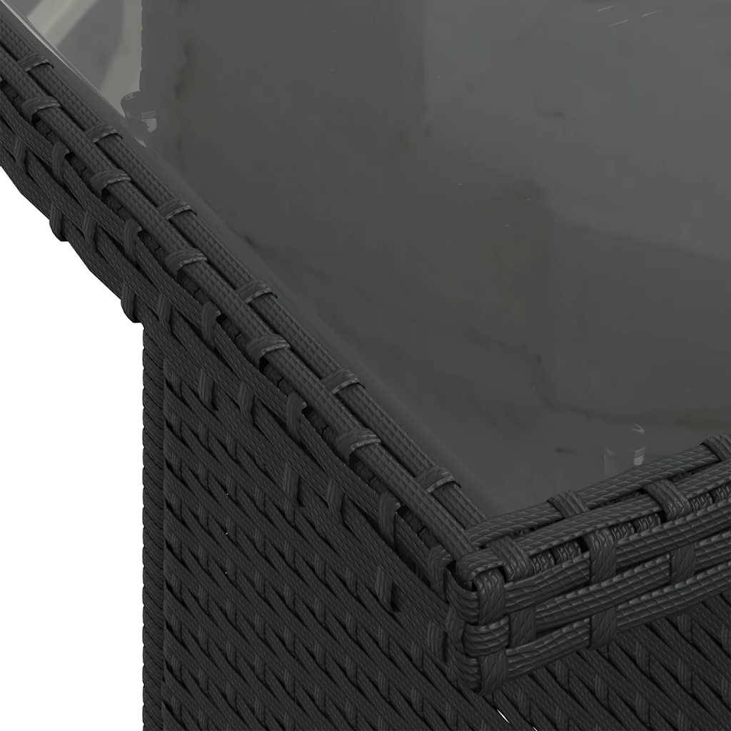 ComfortXL - Salon de jardin 9 places résine tressée avec table à hauteur réglable Noir – ComfortXL Outdoor Living - Image 10
