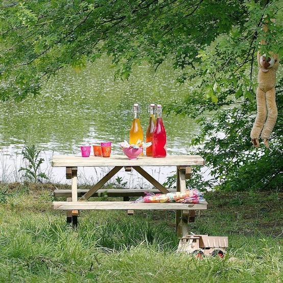 Table de pique-nique Fontainebleau + table de pique-nique enfant - Cémonjardin - Imagen 5