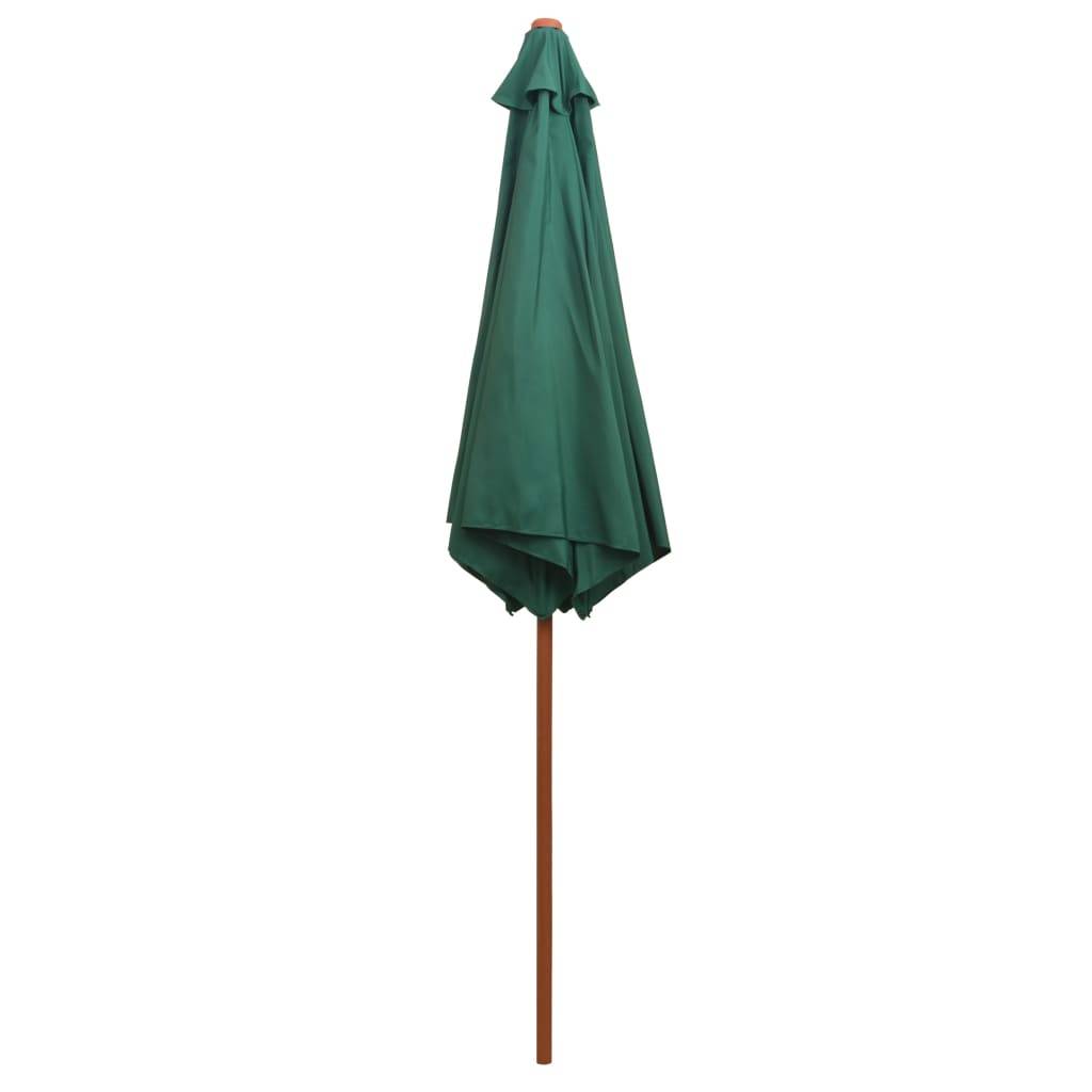 PANGIVO - Parasol avec poteau en bois 270 x 270 cm Vert - PANGIVO - Image 5