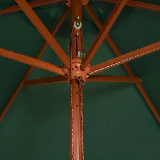 PANGIVO - Parasol avec poteau en bois 270 x 270 cm Vert - PANGIVO - Image 4