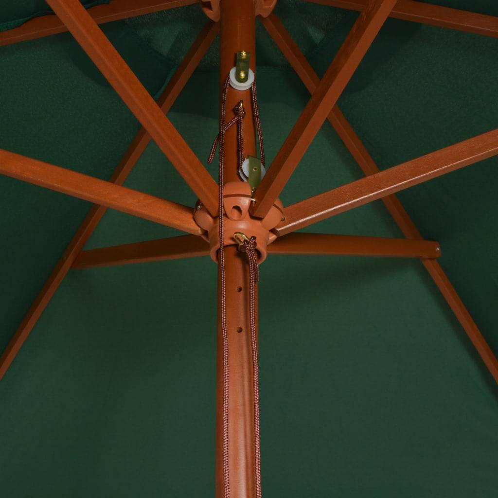 PANGIVO - Parasol avec poteau en bois 270 x 270 cm Vert - PANGIVO - Image 4