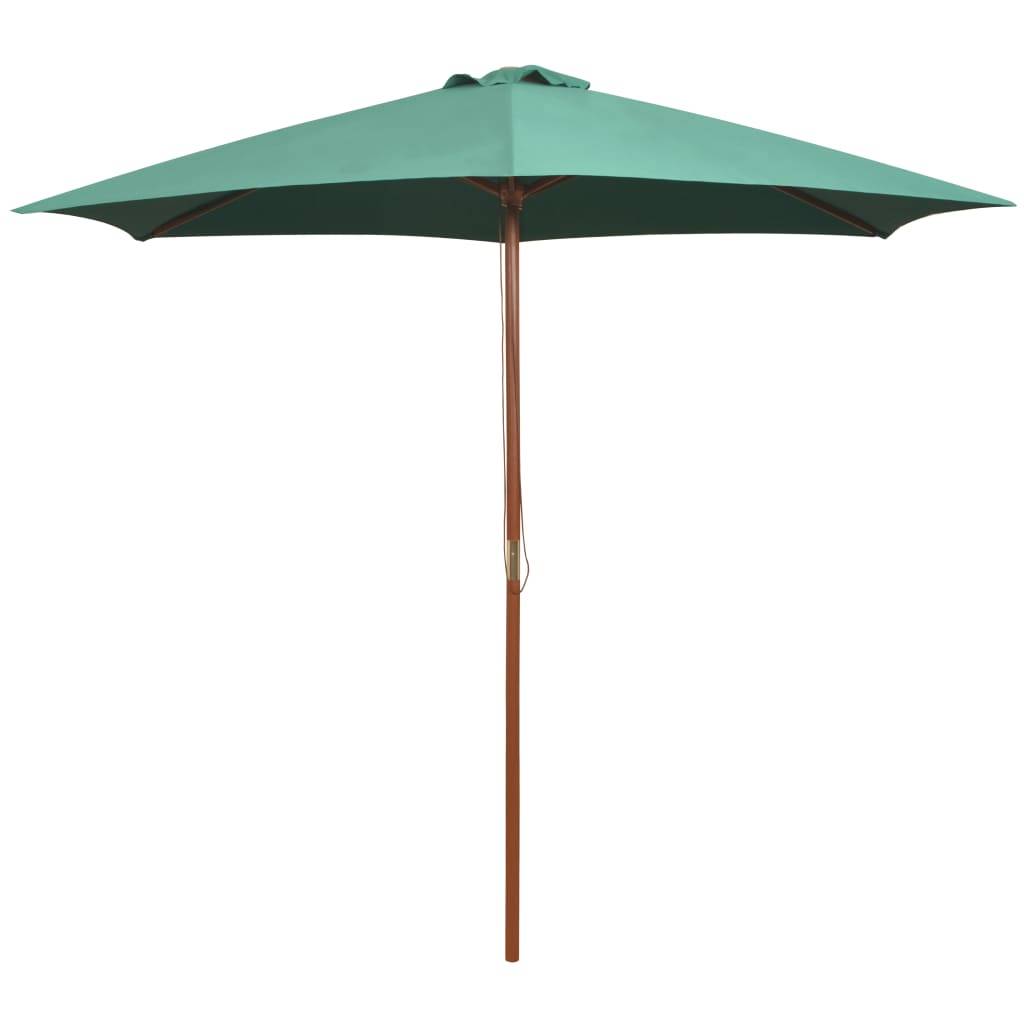 PANGIVO - Parasol avec poteau en bois 270 x 270 cm Vert - PANGIVO - Image 1