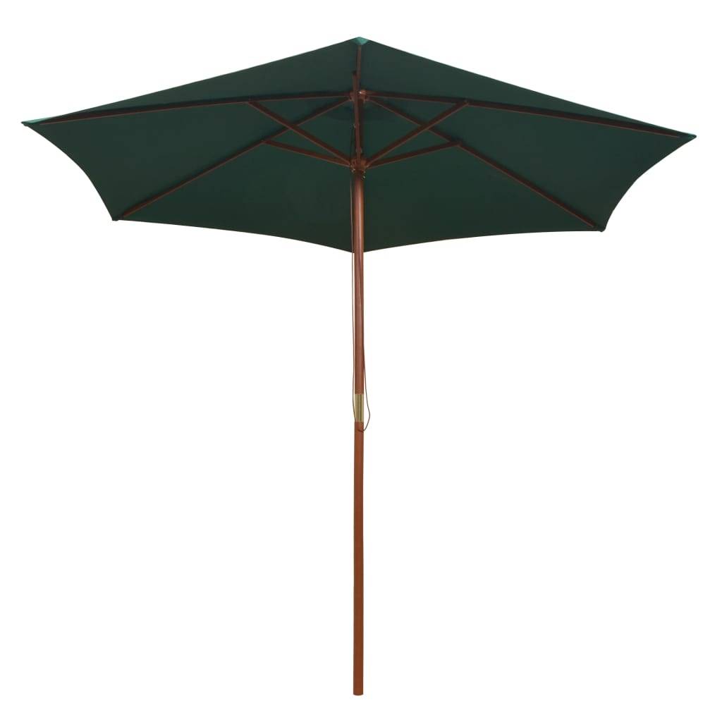 PANGIVO - Parasol avec poteau en bois 270 x 270 cm Vert - PANGIVO - Image 2