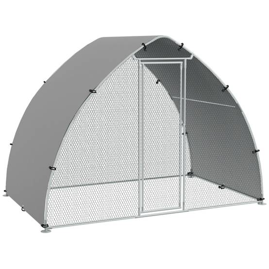 Grand Enclos Poulailler Acier Extérieur 5.75 m² - Parc Grillagé avec Toit Anti-UV - ComfortXL Outdoor Living - Image 1