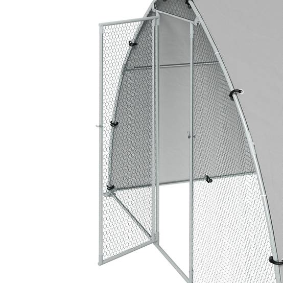 Grand Enclos Poulailler Acier Extérieur 5.75 m² - Parc Grillagé avec Toit Anti-UV - ComfortXL Outdoor Living - Image 10