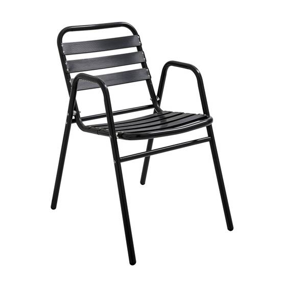 Oviala - Chaise de jardin empilable en aluminium noire Nothing Hill - Oviala - Image 1