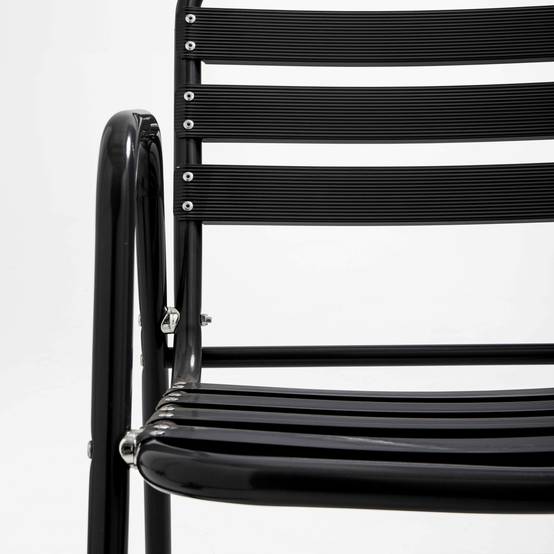Oviala - Chaise de jardin empilable en aluminium noire Nothing Hill - Oviala - Image 6