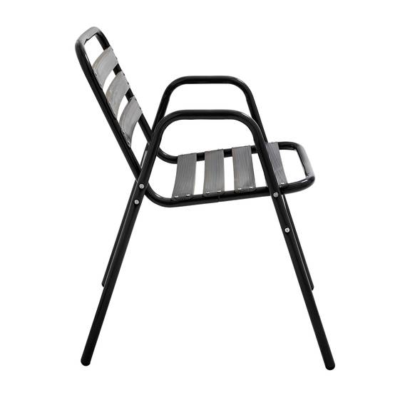 Oviala - Chaise de jardin empilable en aluminium noire Nothing Hill - Oviala - Image 5