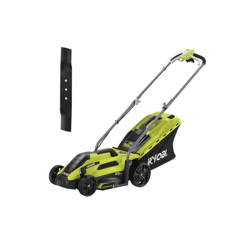 Ryobi - Pack RYOBI Tondeuse électrique 1300W Coupe 33cm RLM13E33S - Lame de tondeuse électrique 33cm RAC420