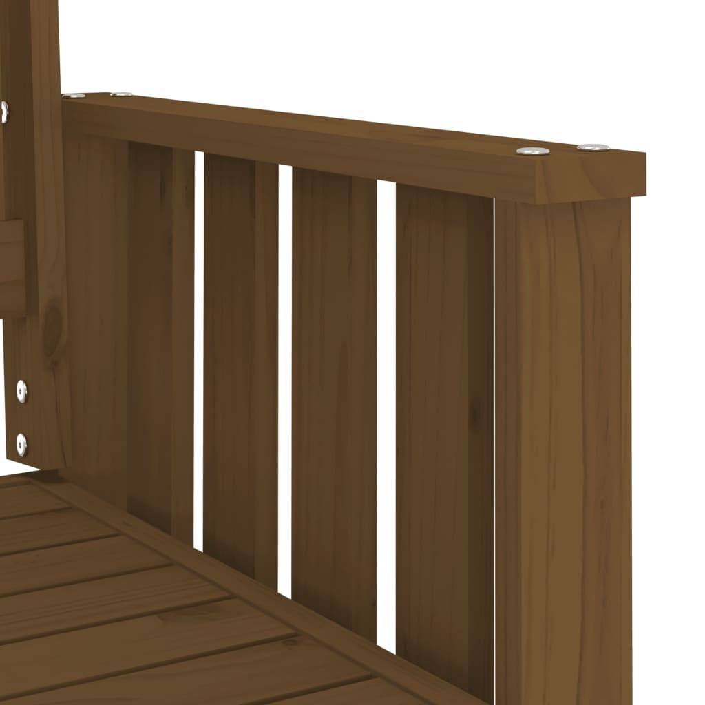 Maison Chic - Banc de jardin - Banc d'extérieur - Banquette avec table 2 places brun miel bois massif de pin-JU13962 - Imagen 6