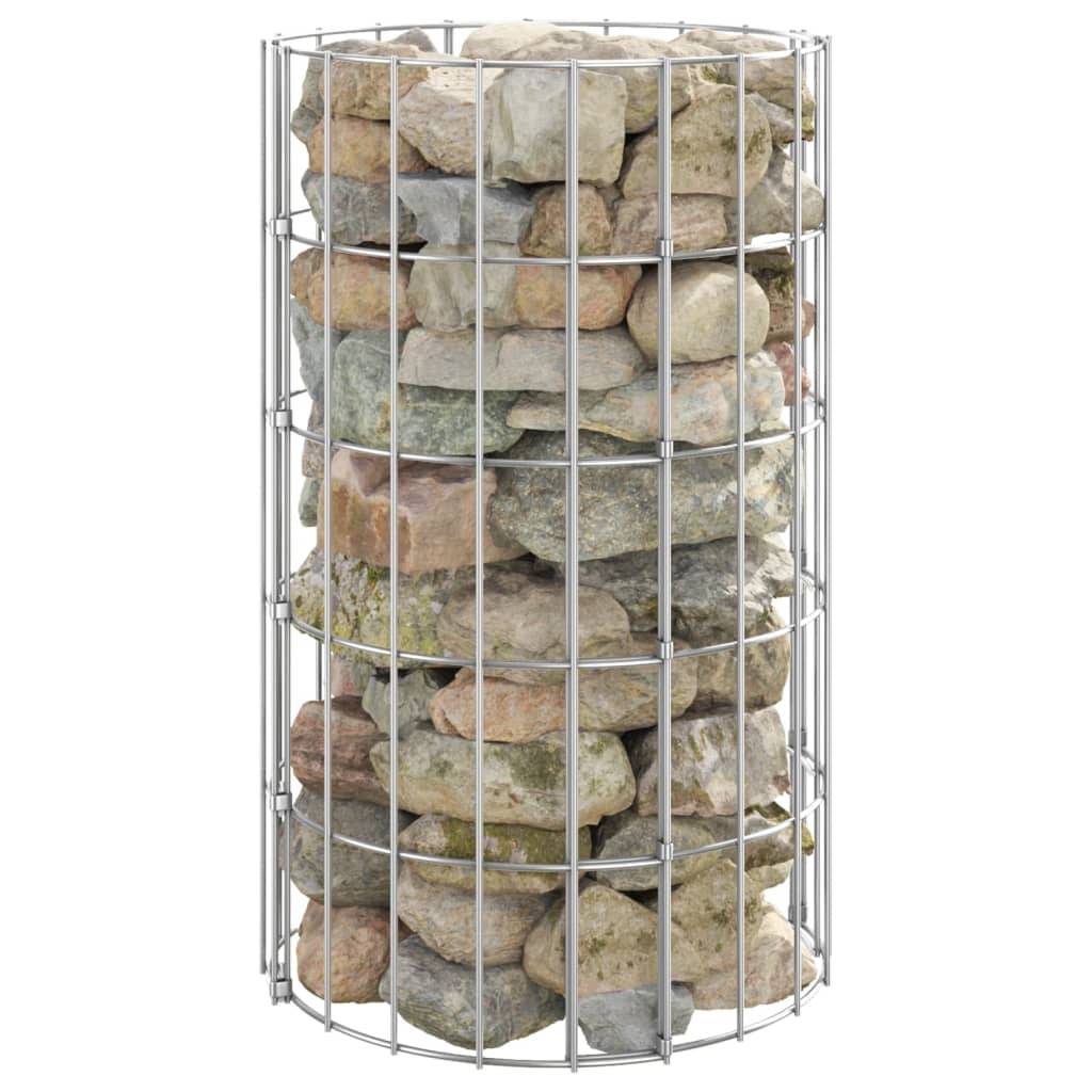 Poteau à gabion circulaire acier galvanisé Ø30 x 50 cm - PANGIVO - Image 1
