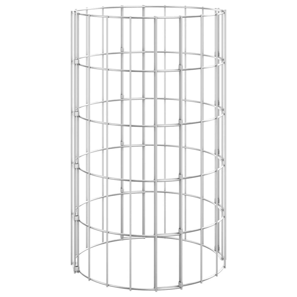 Poteau à gabion circulaire acier galvanisé Ø30 x 50 cm - PANGIVO - Image 2