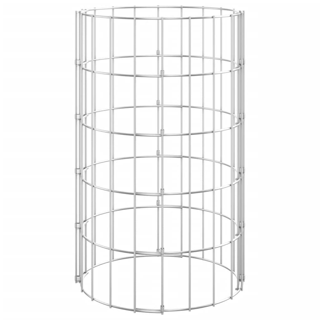 Poteau à gabion circulaire acier galvanisé Ø30 x 50 cm - PANGIVO - Image 3