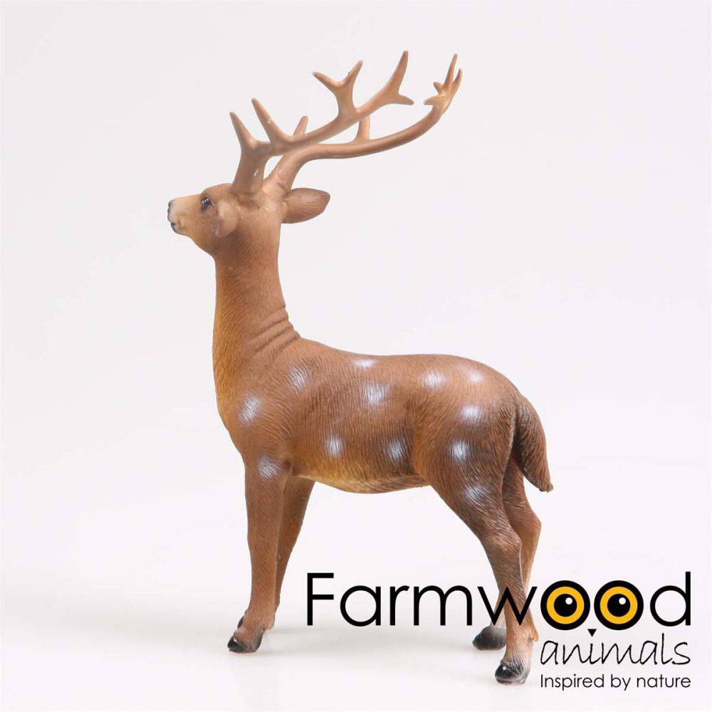 Farmwood Animals - Cerf à pois en résine 18 x 8 x 22 cm - Imagen 2