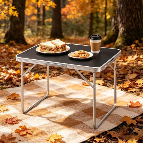 Table pliable ultra légère multifonction, camping et pêche portable - Image 1