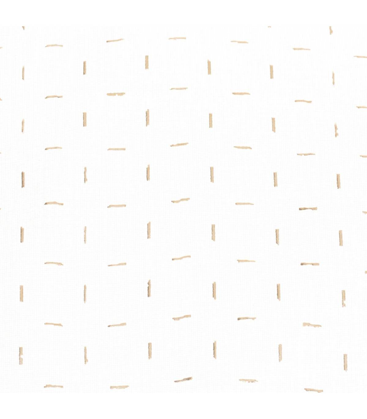 Voilage à œillets Blanc motif Croix Or en relief 140 x 240 cm - Imagen 2