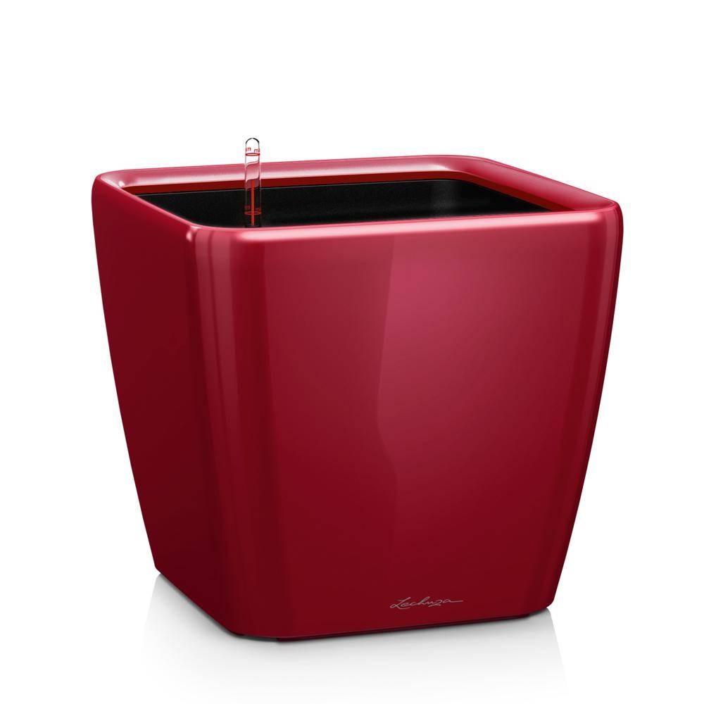 Lechuza - Pot Quadro Premium LS 35 - kit complet, rouge scarlet brillant 35 cm Lechuza - Imagen 1