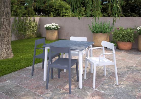 Set 6 fauteuils intérieur, extérieur bleu rétro ELBA garbar - Image 3