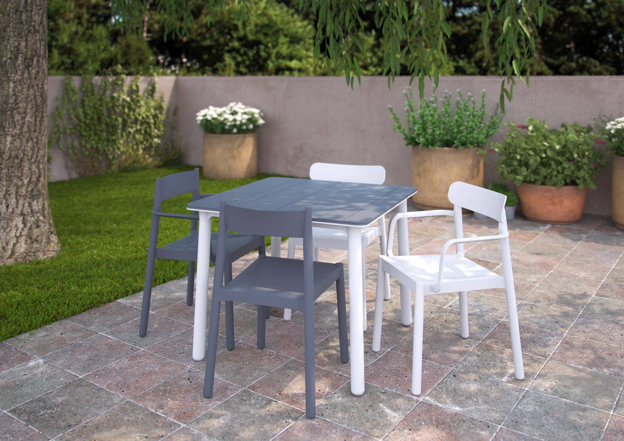Set 6 fauteuils intérieur, extérieur bleu rétro ELBA garbar - Image 3