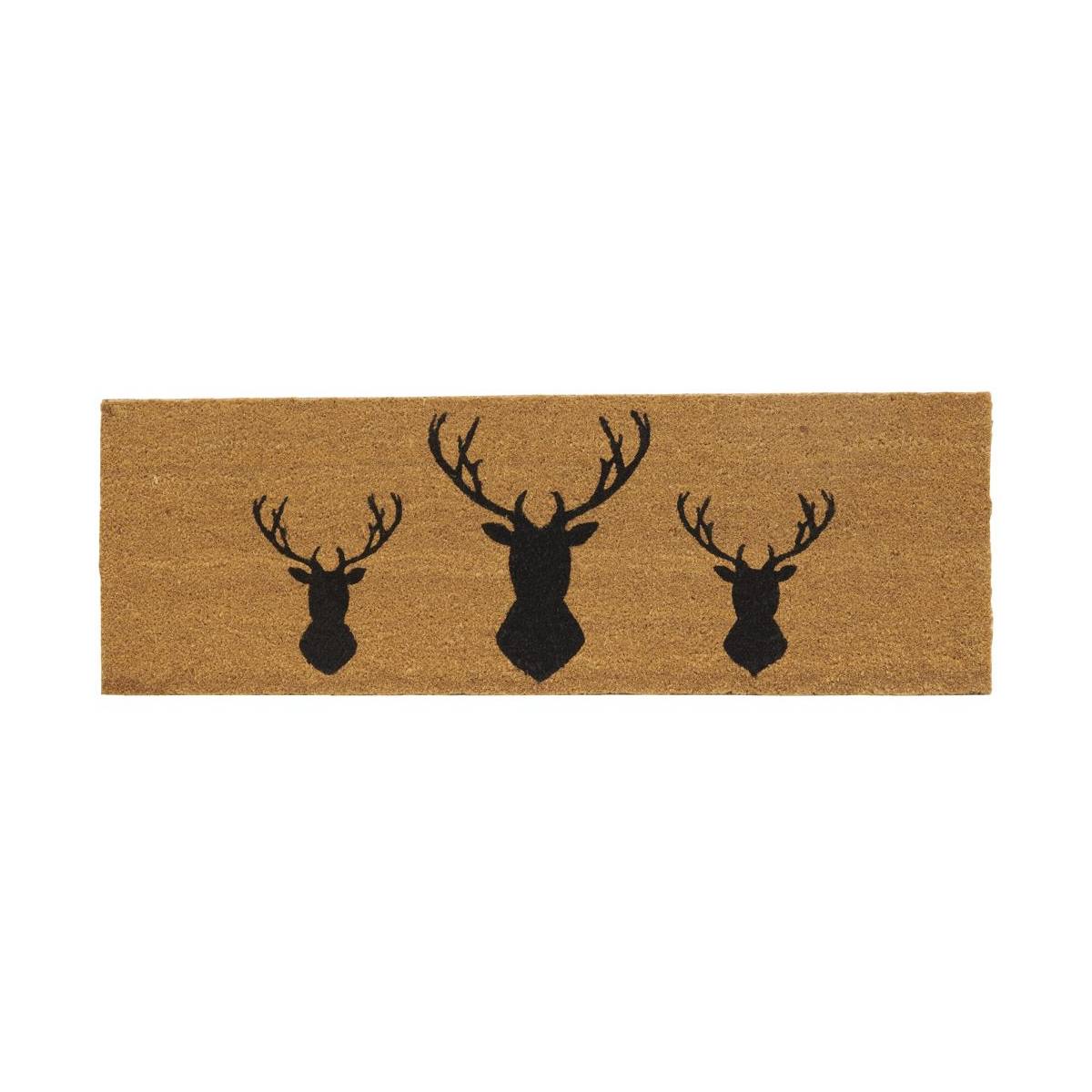 Aubry Gaspard - Paillasson grande taille en coco 120 x 40 cm 3 cerfs - Imagen 1