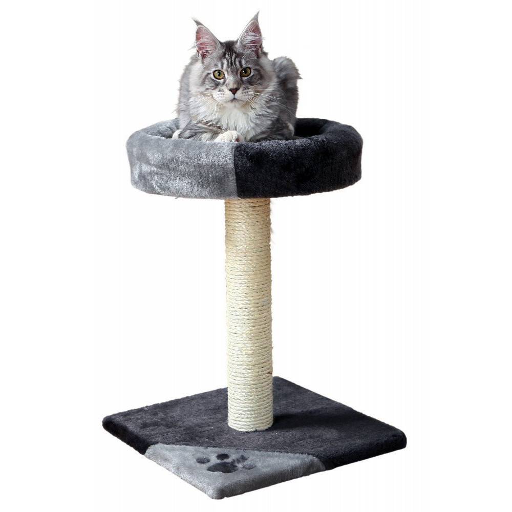 Arbre à chat, taille 35 x 35 cm, hauteur 52 cm, Tarifa, couleur noir et gris. - Image 1