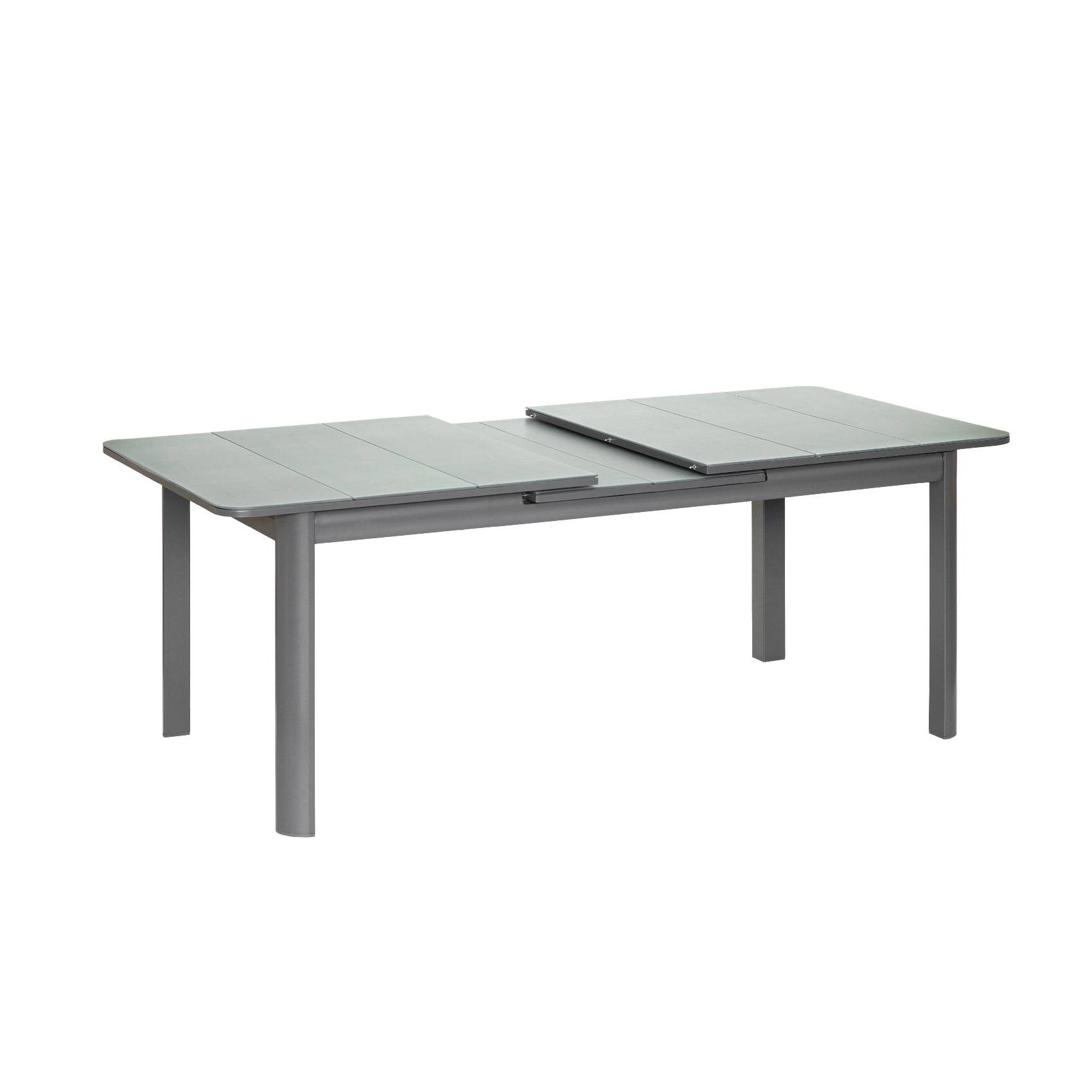 Home Maison - Table de jardin en aluminium et verre - HOME MAISON - Aluminium/Verre - Gris clair - Imagen 2