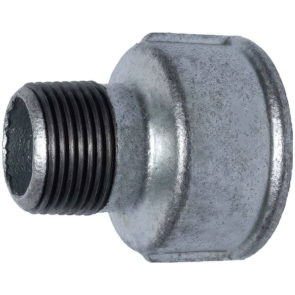 Réduction Femelle-Mâle en Fonte Malléable Galvanisée - Ø A: 1/2'' | Ø B: 3/8'' - Image 1