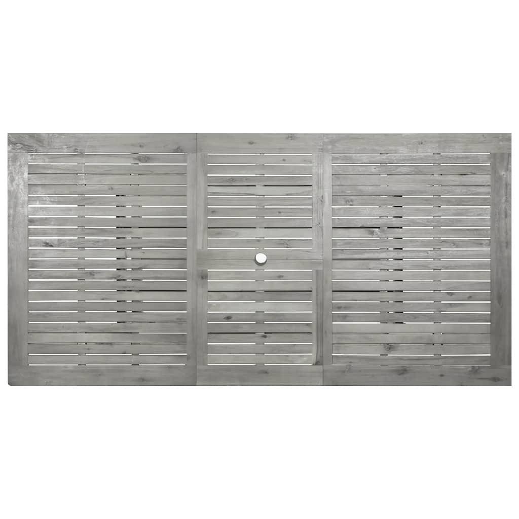 Table à dîner de jardin bois d'acacia massif gris 150-200 x 100 x 75 cm - PANGIVO - Image 7