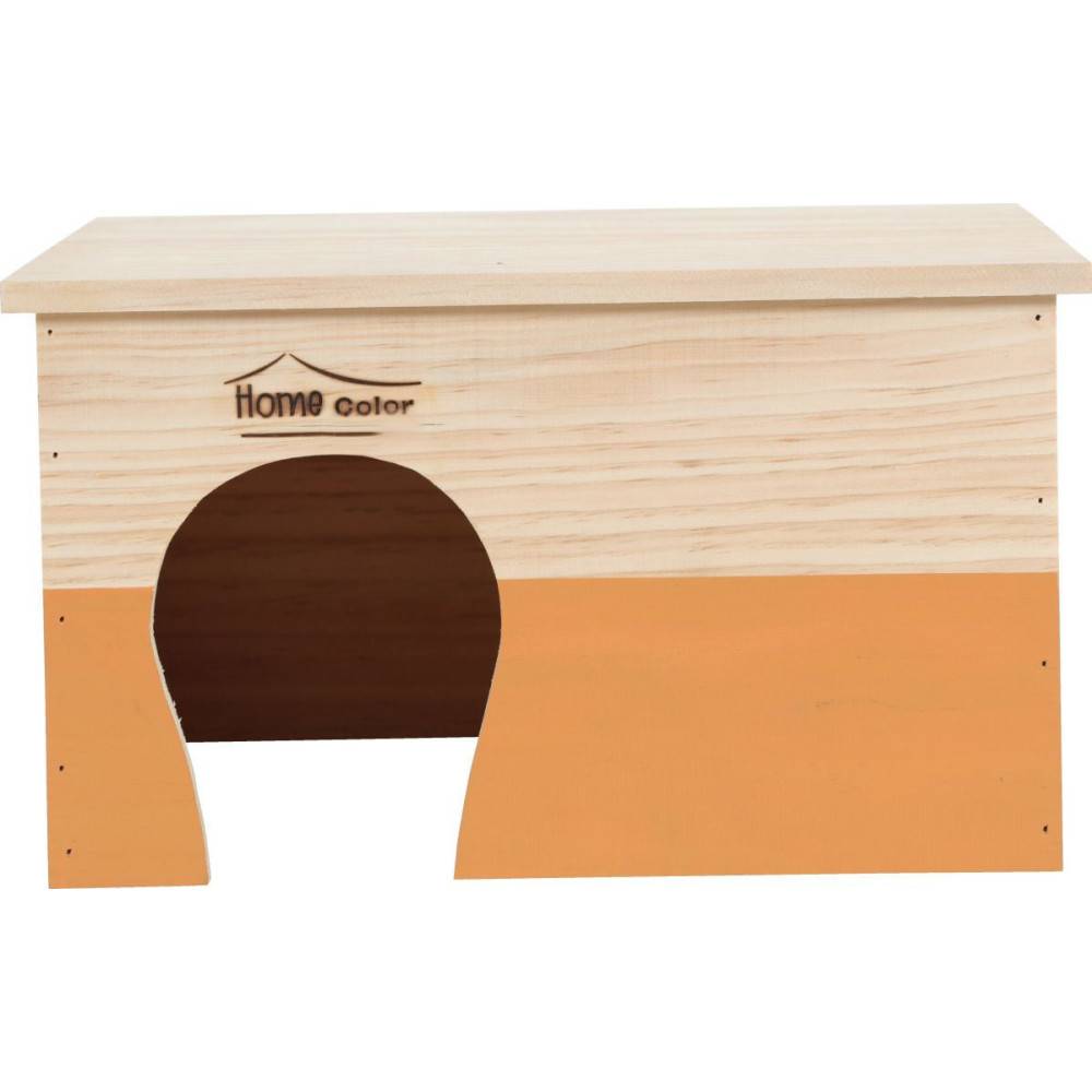 animallparadise - Maison en bois rectangulaire, caramel, 35 x 27.5 x 20 cm pour rongeur - Imagen 7