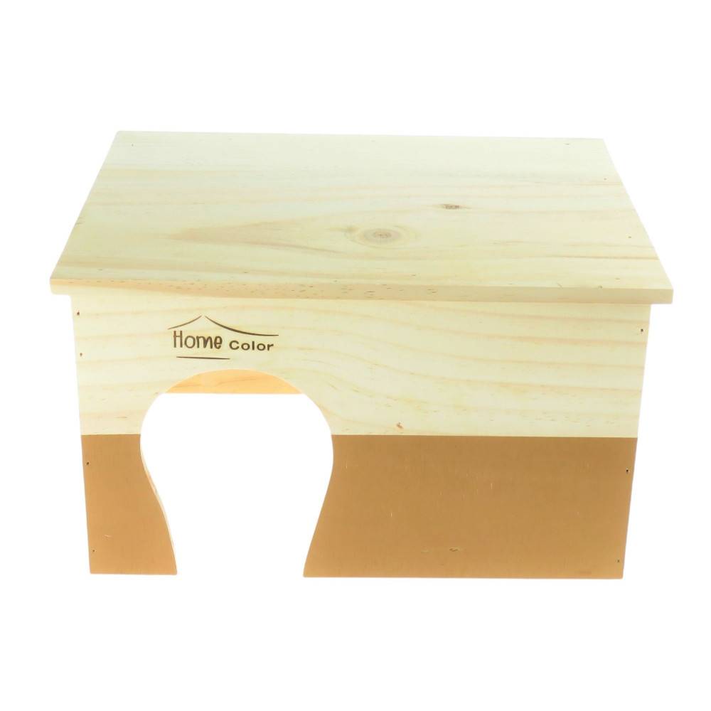 animallparadise - Maison en bois rectangulaire, caramel, 35 x 27.5 x 20 cm pour rongeur - Imagen 1