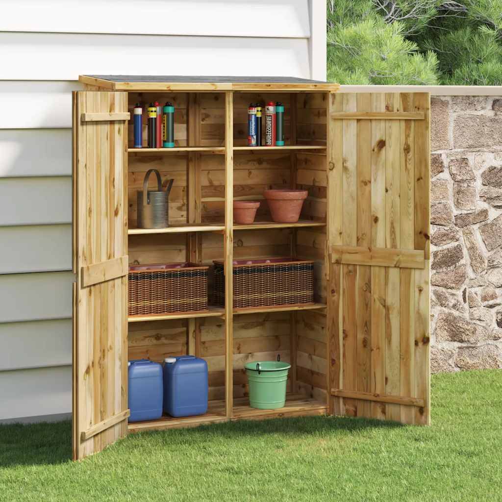 Vidaxl - Abri à outils de jardin 123x45x171 cm Bois de pin imprégné vidaXL 318196 - Imagen 1