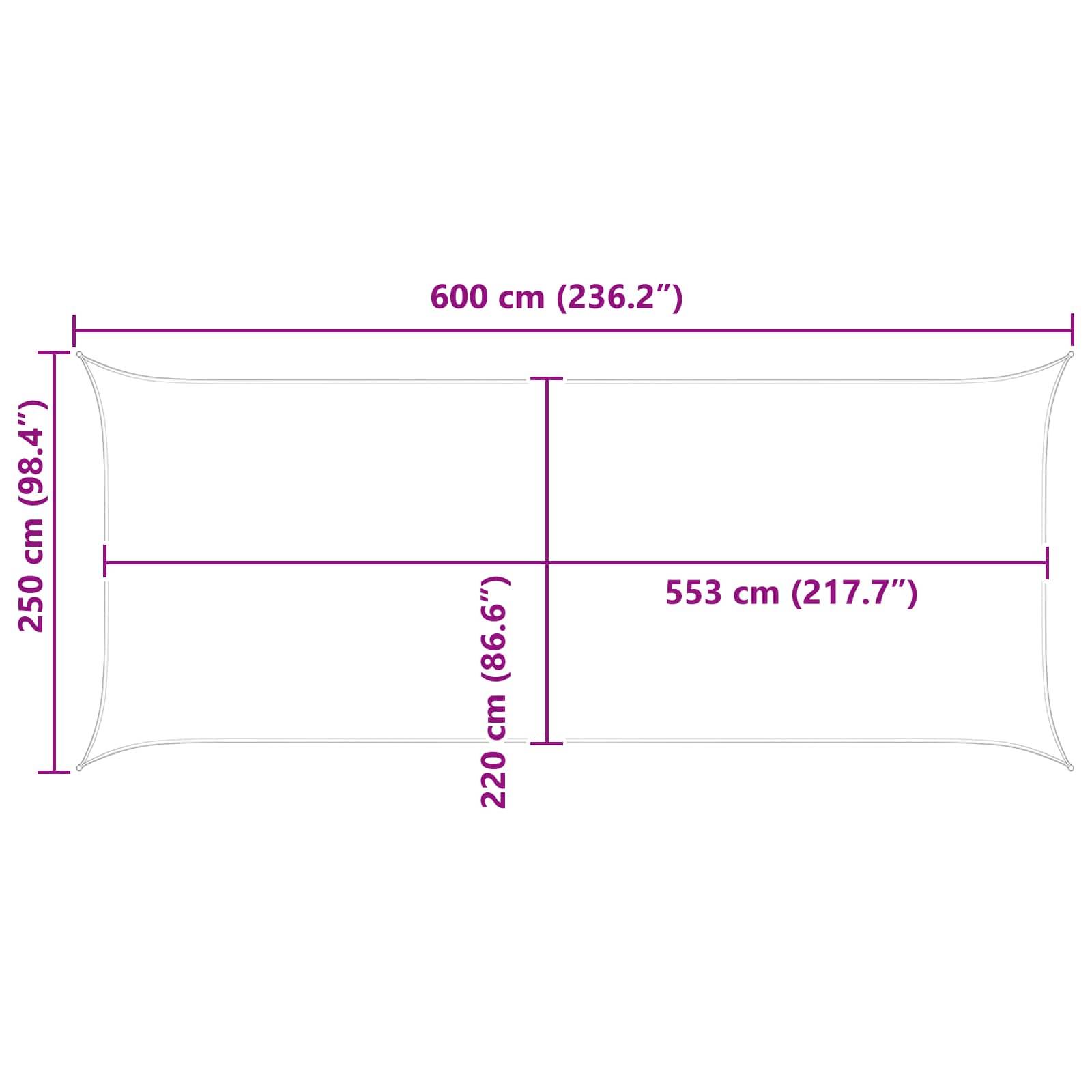 Voile d'ombrage polyester oxford rectangulaire, Poids:2.9kg - PANGIVO - Image 7