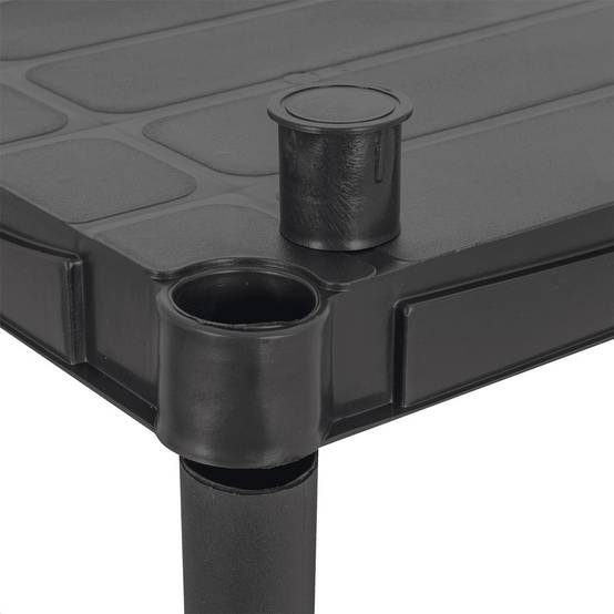 Etagère résine Noire 3 tablettes L61xP31xH95 cm Charge 30kg par étage ITOOLS - Imagen 6