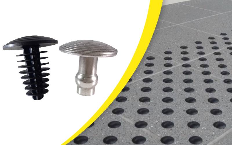 Clous podotactiles à frapper Waccess inox 304 WATTELEZ tête Ø25 tige Ø8 mm - 250 clous - 810911 - Imagen 2