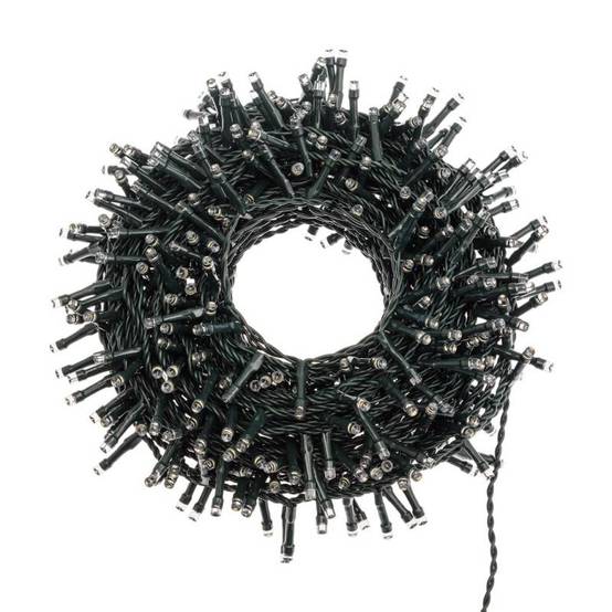 Guirlande led 28M 700 LED multicolore 8 jeux de lumière mémoire câble vert extérieur Lotti - Image 8