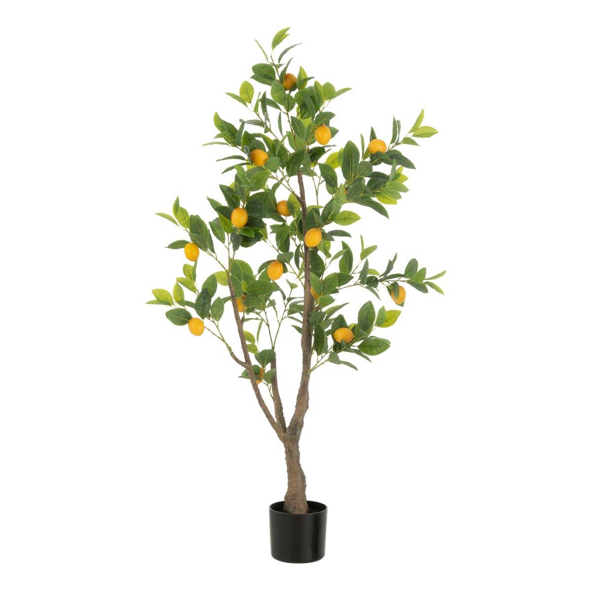 Plante Artificielle en Pot "Citronnier" 130cm Vert - Image 1