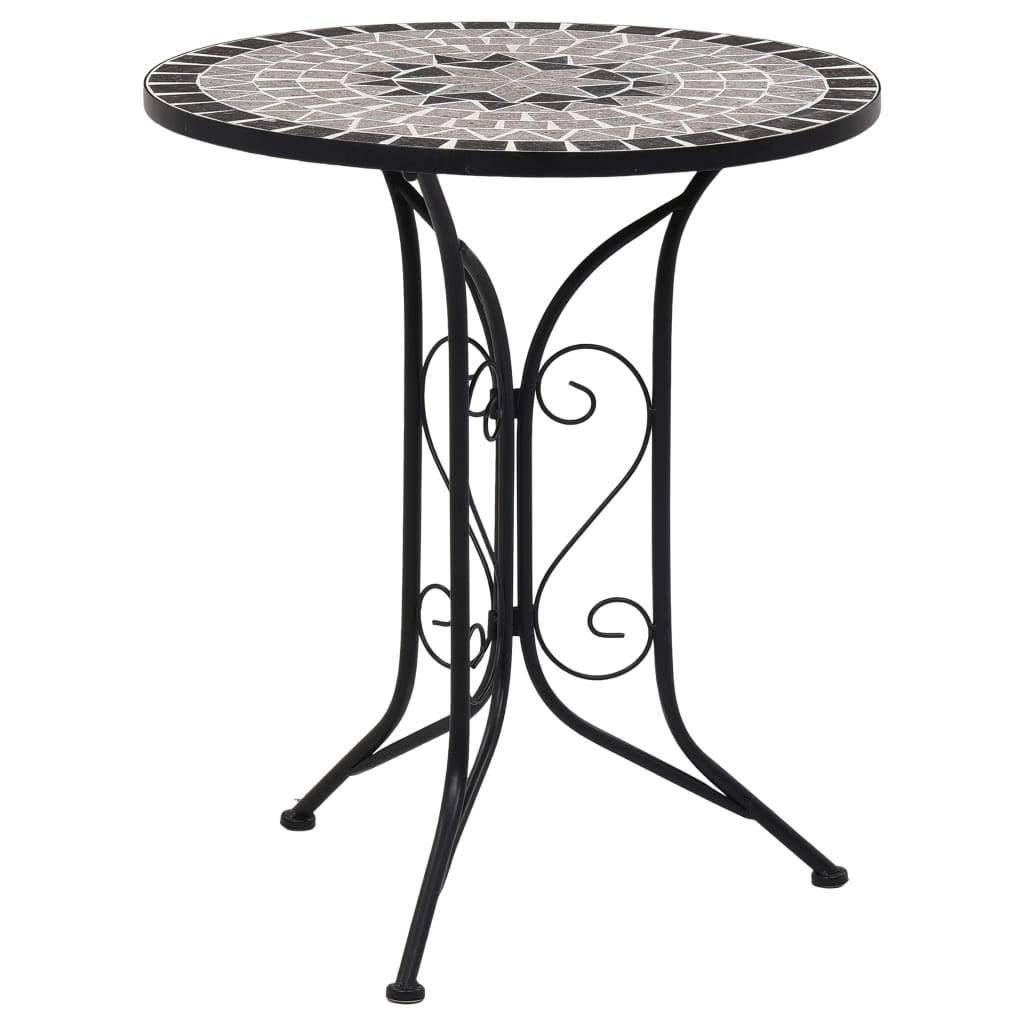 Mobilier de bistro 3 pcs | Mobilier d'extérieur mosaïque Carreaux céramiques Gris Maison Chic - Image 1
