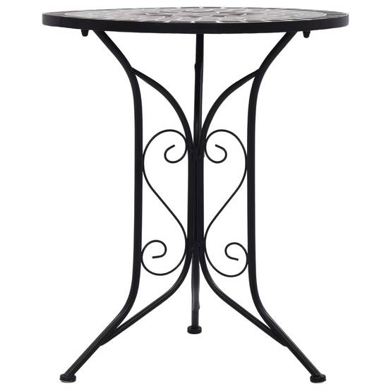 Mobilier de bistro 3 pcs | Mobilier d'extérieur mosaïque Carreaux céramiques Gris Maison Chic - Image 3