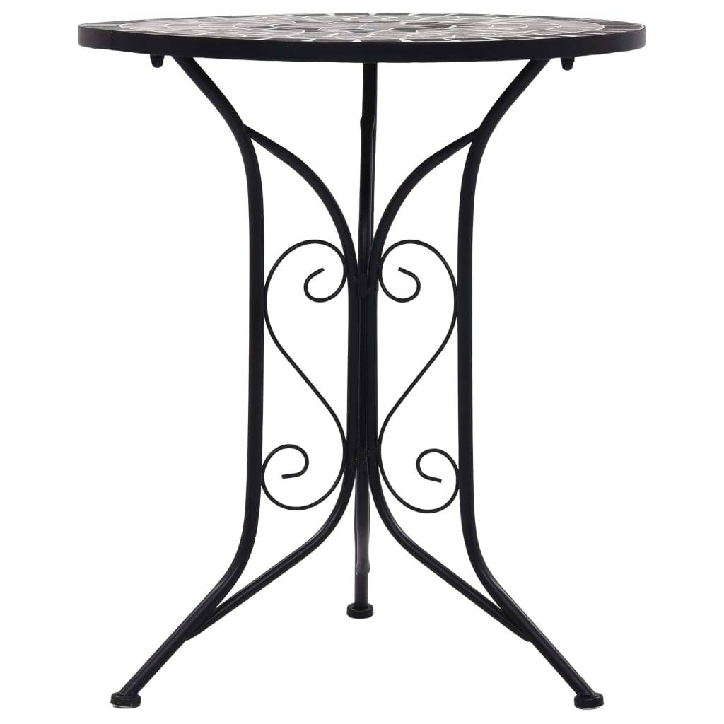 Mobilier de bistro 3 pcs | Mobilier d'extérieur mosaïque Carreaux céramiques Gris Maison Chic - Image 3