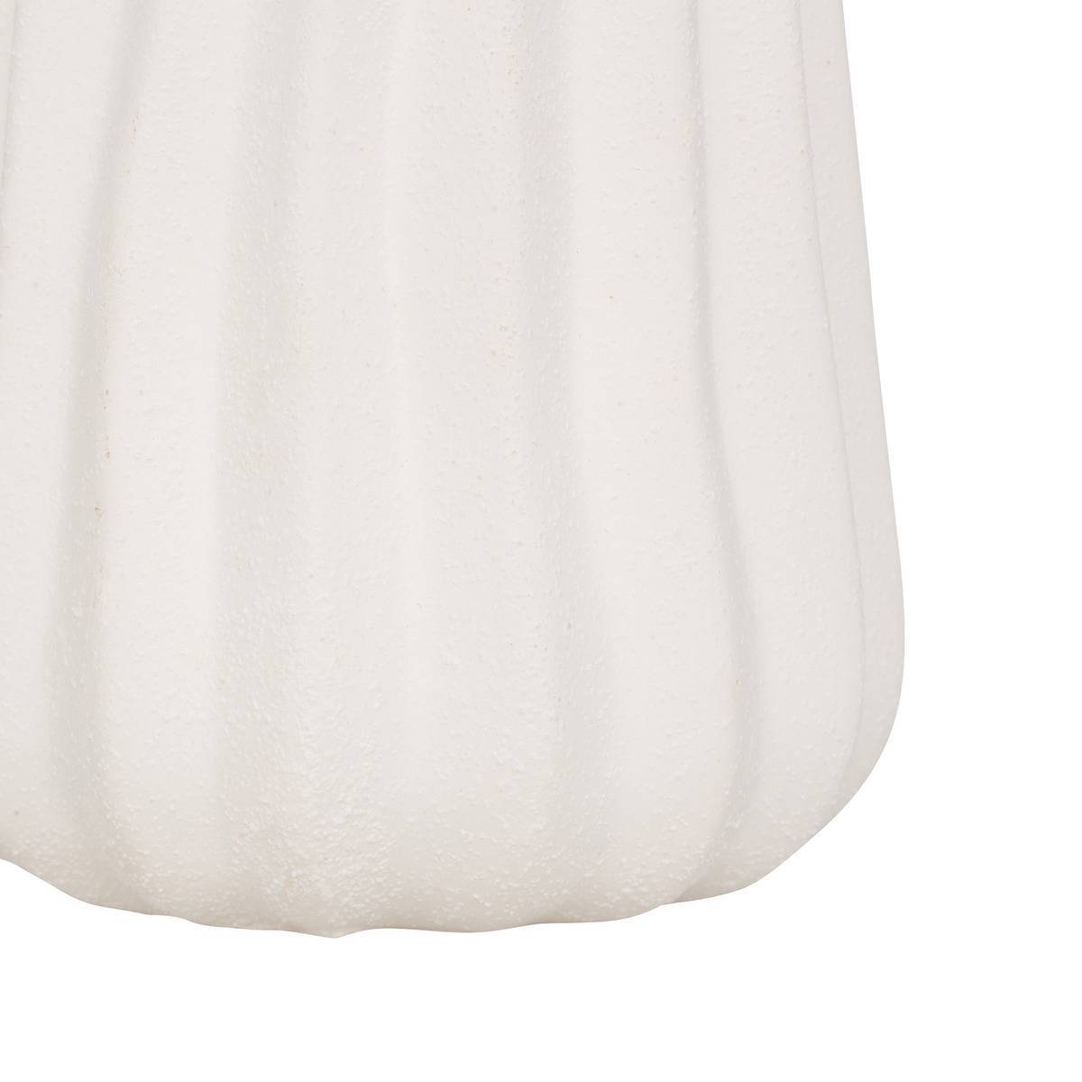 Atmosphera - Vase strié "Fernan" céramique blanc H30cm - Atmosphera Créateur d'intérieur - Image 5